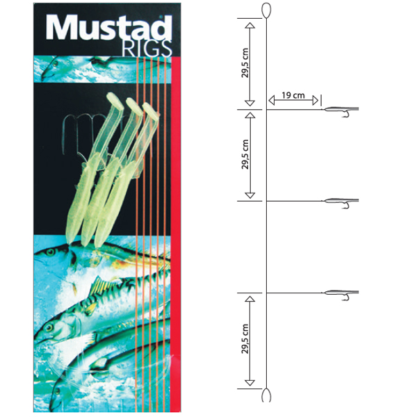 Mustad T38 Theree Hook Eel Rig hook size: 2/0